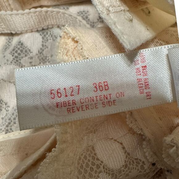 Frederick’s of Hollywood VTG Lace Bustier Corset 36B Ivory Garter Lingerie Y2K - Picture 6 of 7